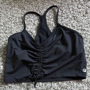 Black Ruched Sports Bra